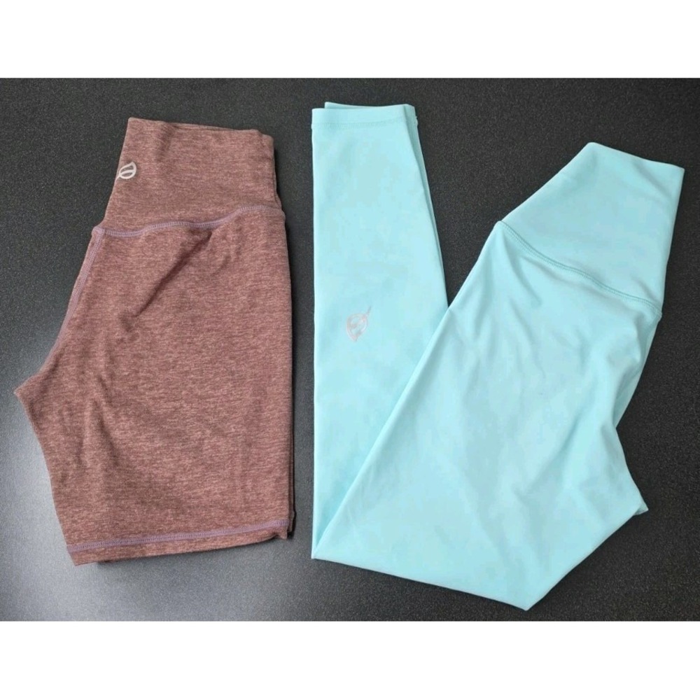 2pc P'Tula Legging Shorts Women S High Rise Gym Yoga Stretch